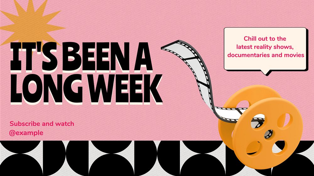 Long week  blog banner template, editable text