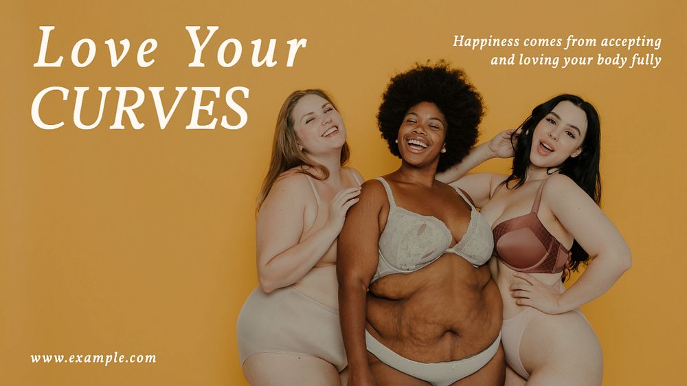 Love your curves blog banner template, editable text