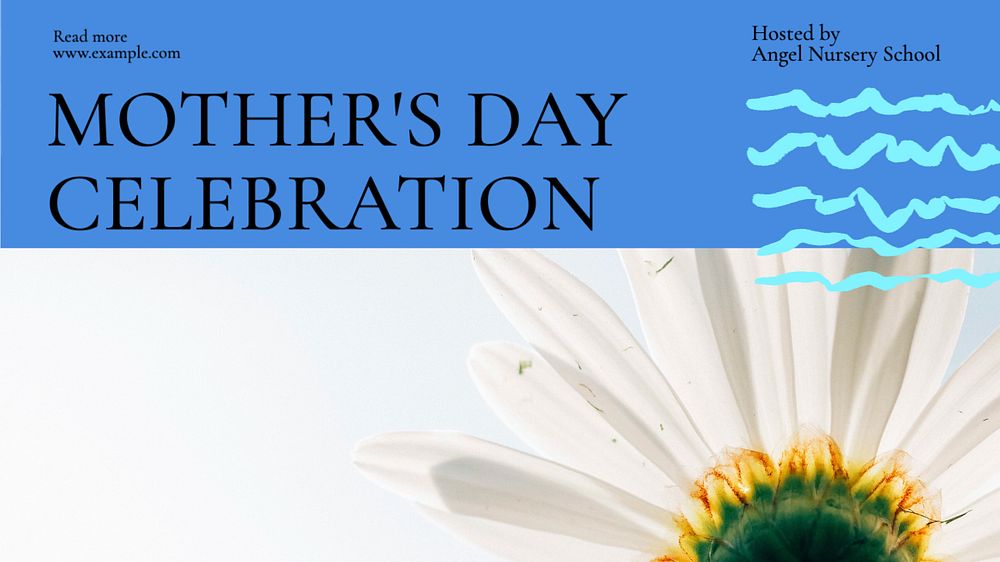 Mother's day celebration  blog banner template, editable text