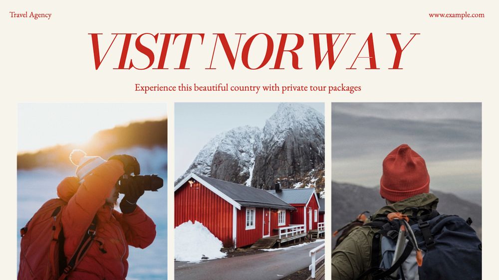 Visit Norway  blog banner template, editable text