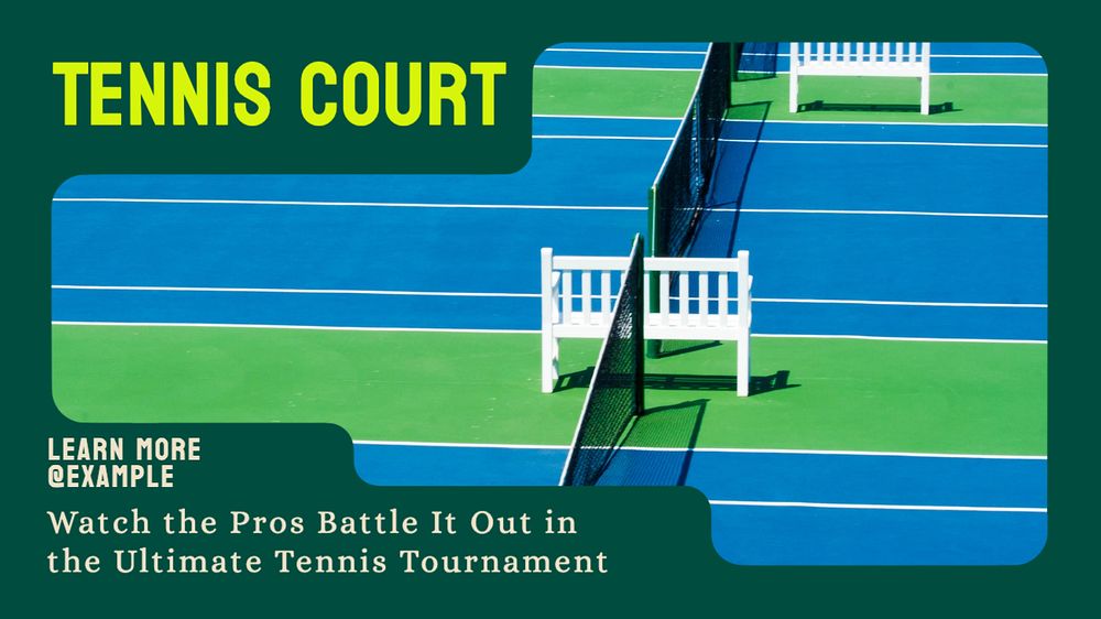 Tennis  blog banner template, editable text