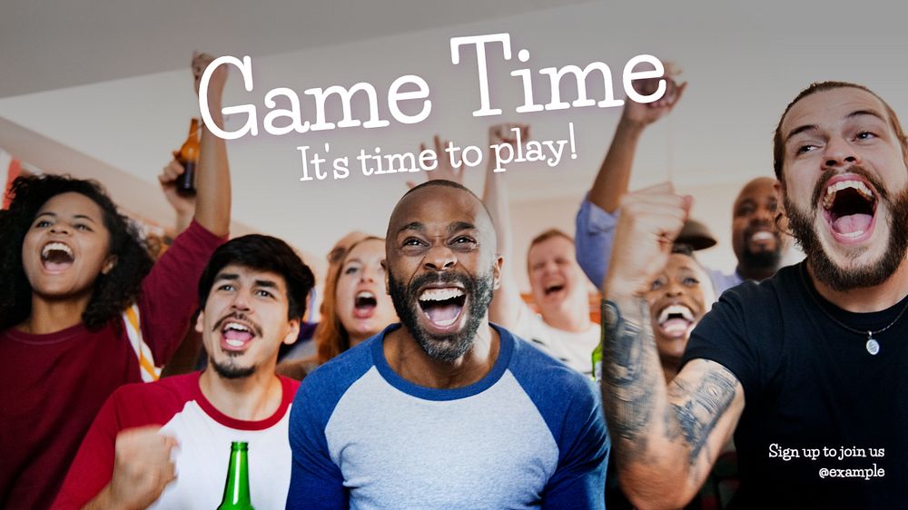 Game time  blog banner template, editable text