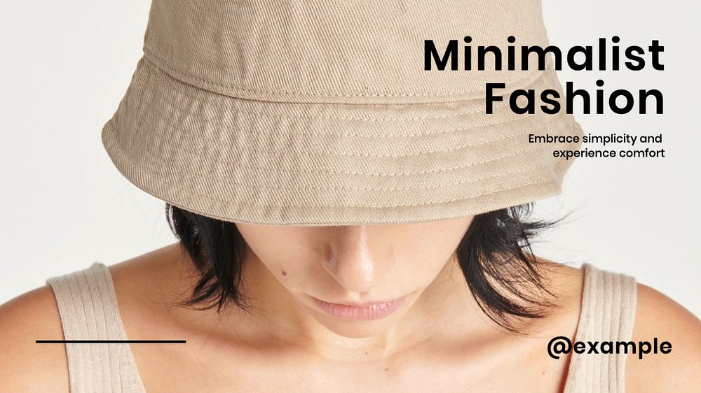 Minimalist fashion  blog banner template, editable text