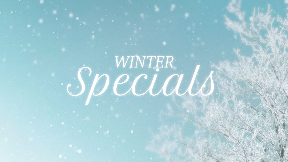 Winter specials  blog banner template, editable text