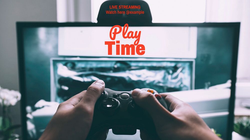 Play time  blog banner template, editable text