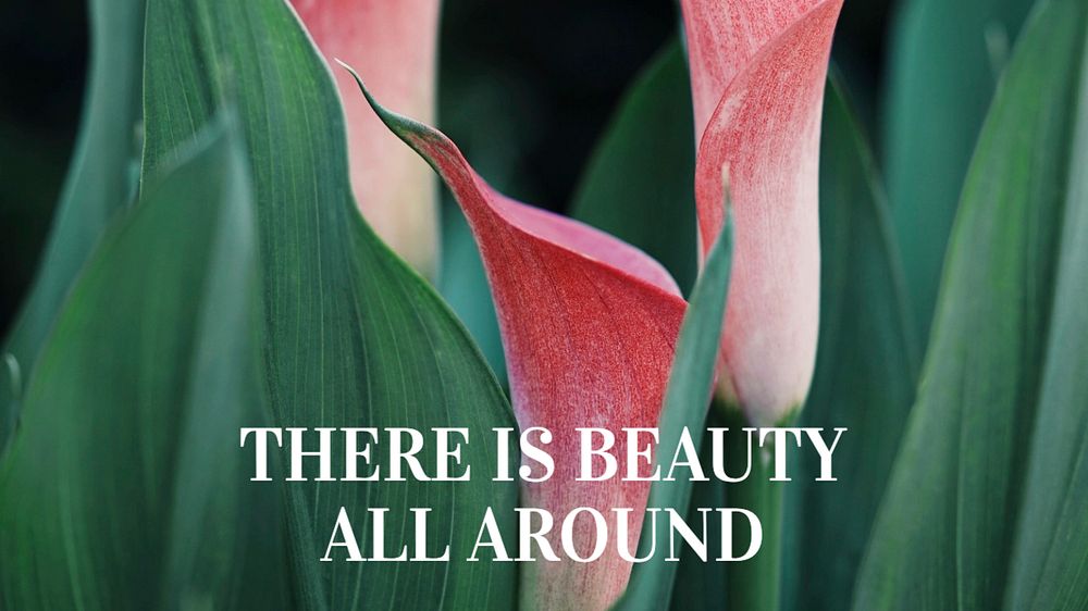 There is beauty all around  blog banner template, editable text