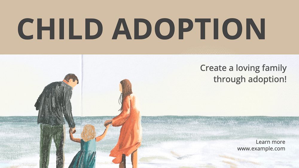 Child adoption blog banner template