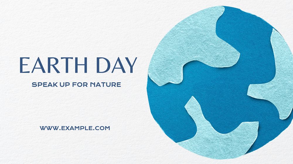 Earth day  blog banner template, editable text