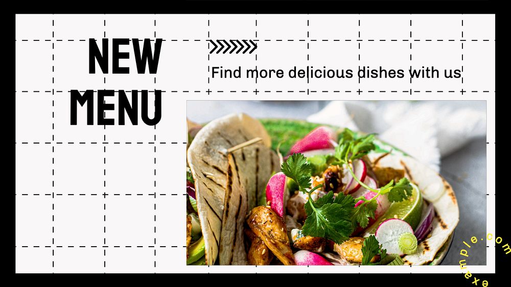 New Catering Menu blog banner template, editable text