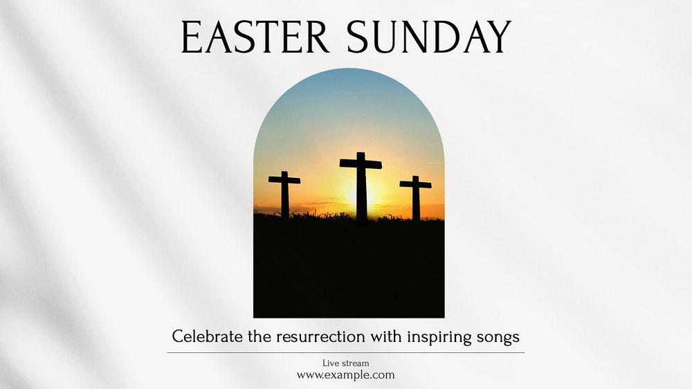 Easter Sunday  blog banner template, editable text