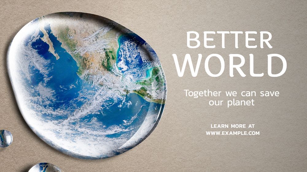 Better planet blog banner template, editable text