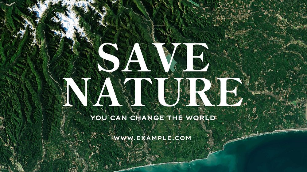 Save nature blog banner template, editable text