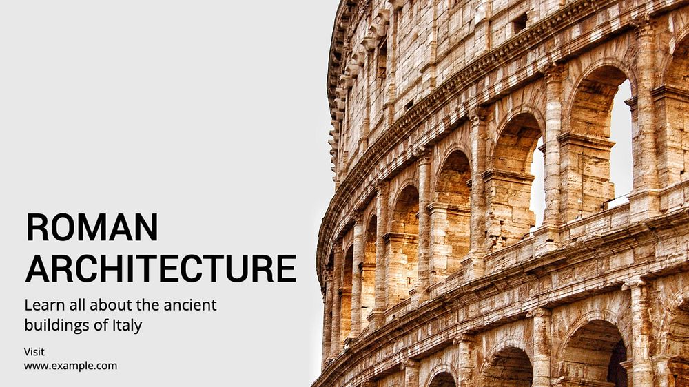 Roman architecture blog banner template, editable text