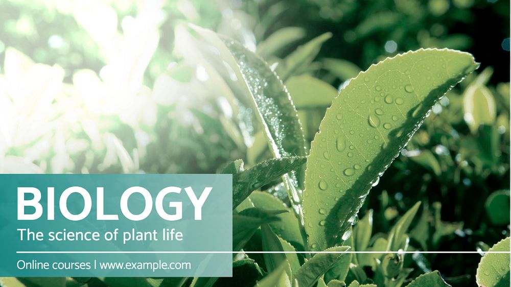 Biology blog banner template, editable text