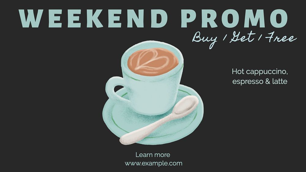 Weekend promotion  blog banner template, editable text