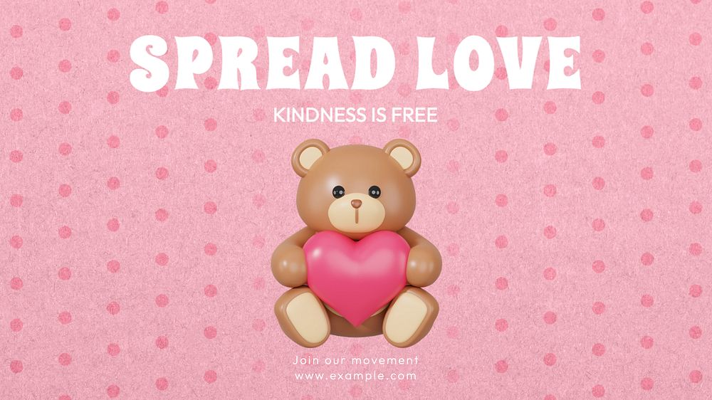 Spread love  blog banner template, editable text