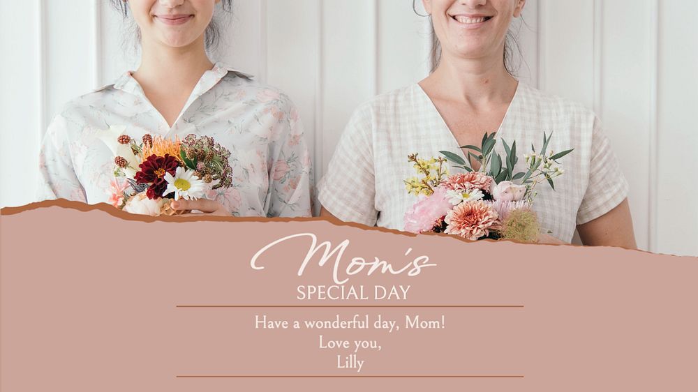 Mom's special day blog banner template, editable text