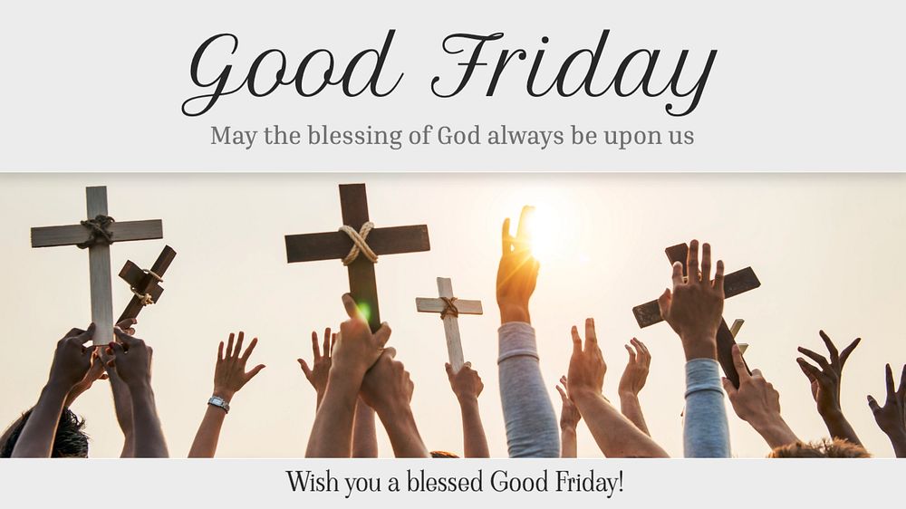 Good Friday  blog banner template, editable text