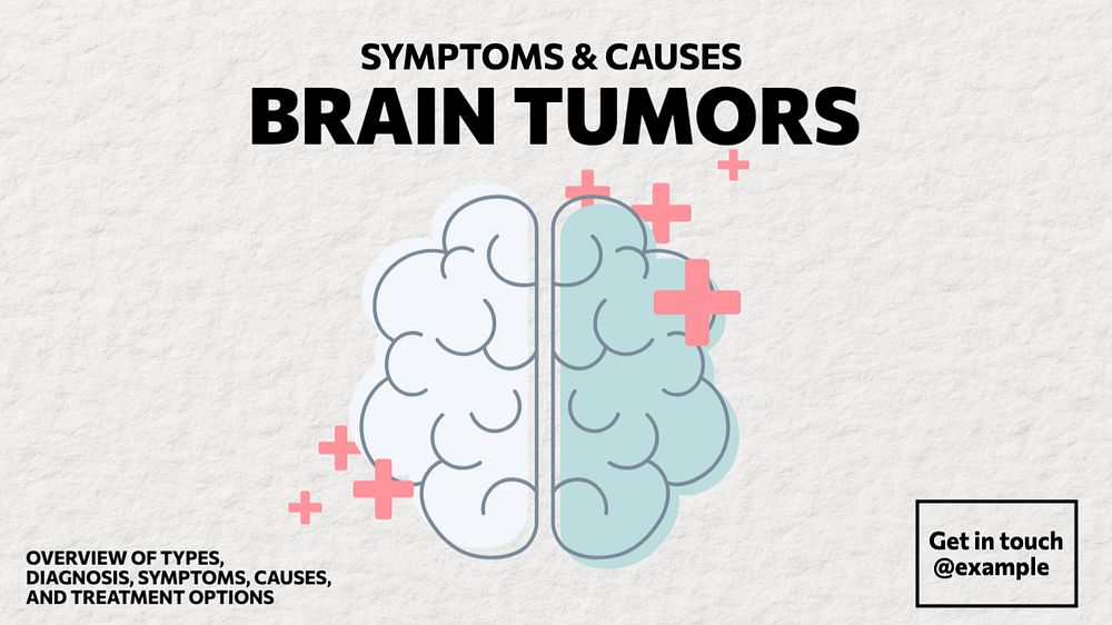 Brain tumors  blog banner template, editable text