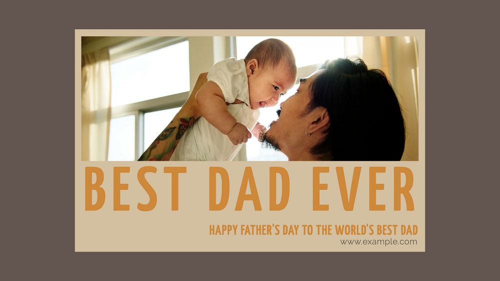 Best dad ever  blog banner template, editable text