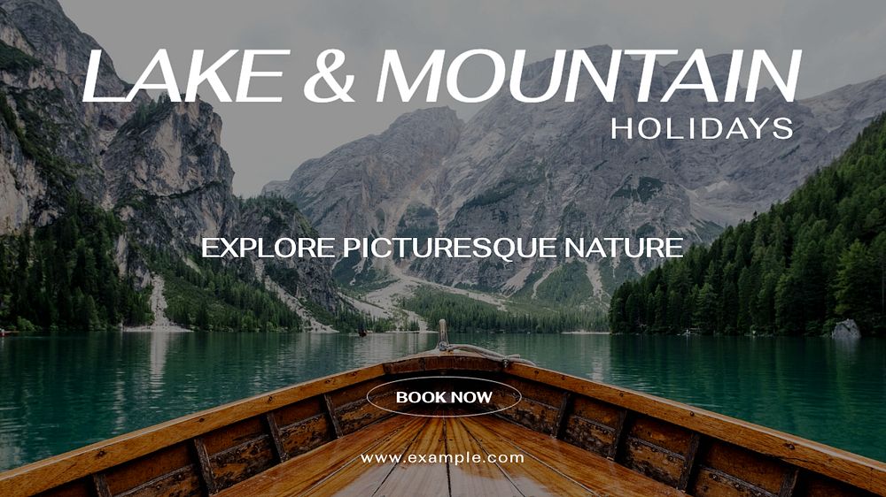 Nature holiday  blog banner template, editable text