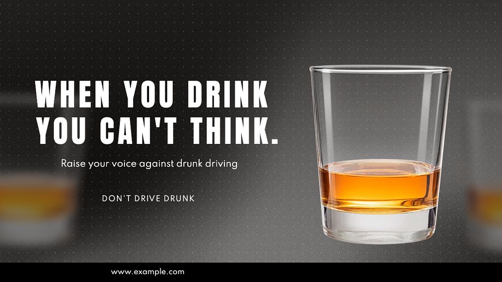 Drink and drive  blog banner template, editable text