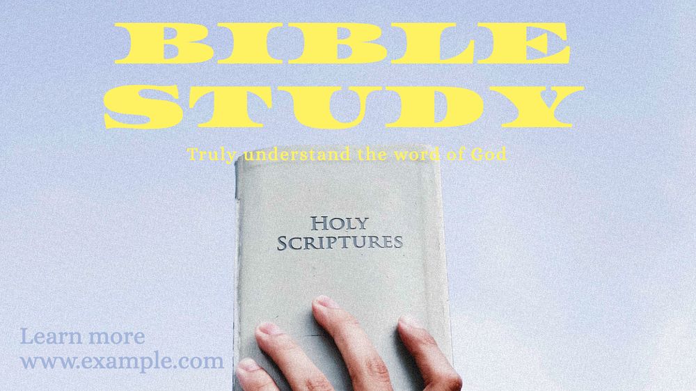 Bible study  blog banner template, editable text