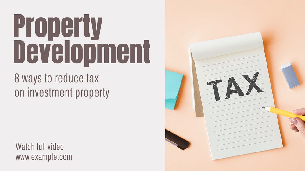 Property development blog banner template, editable text