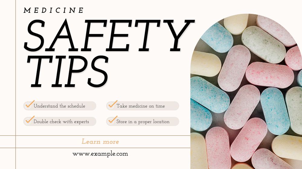 Safety tips blog banner template, editable text