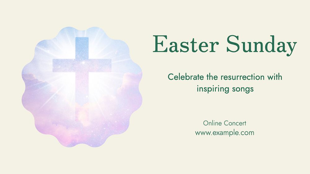 Easter concert  blog banner template, editable text