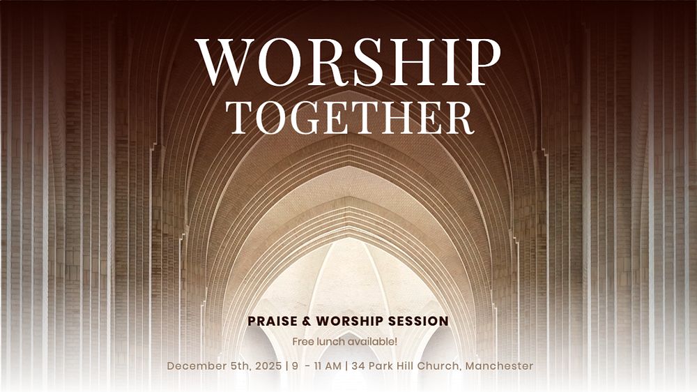 Worship session  blog banner template, editable text