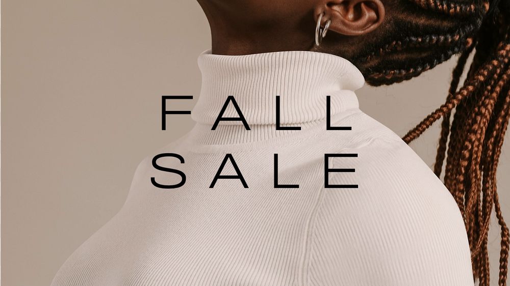 Fall sale  blog banner template, editable text