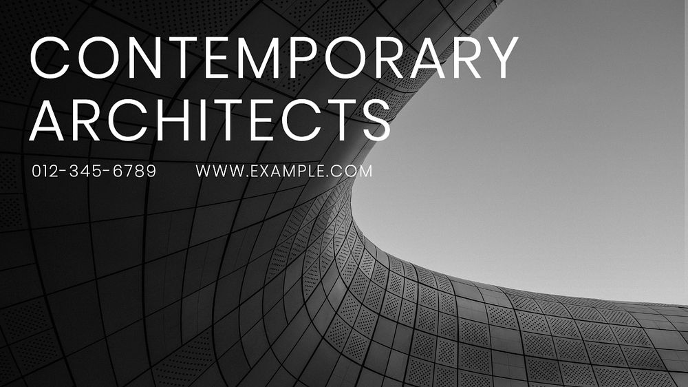 Contemporary architects blog banner template, editable text