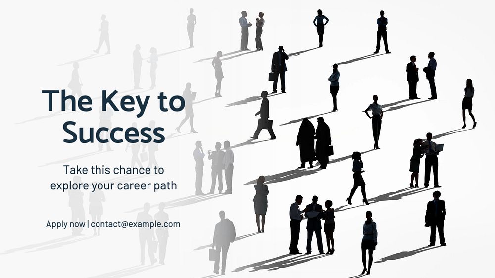 Key to success  blog banner template, editable text