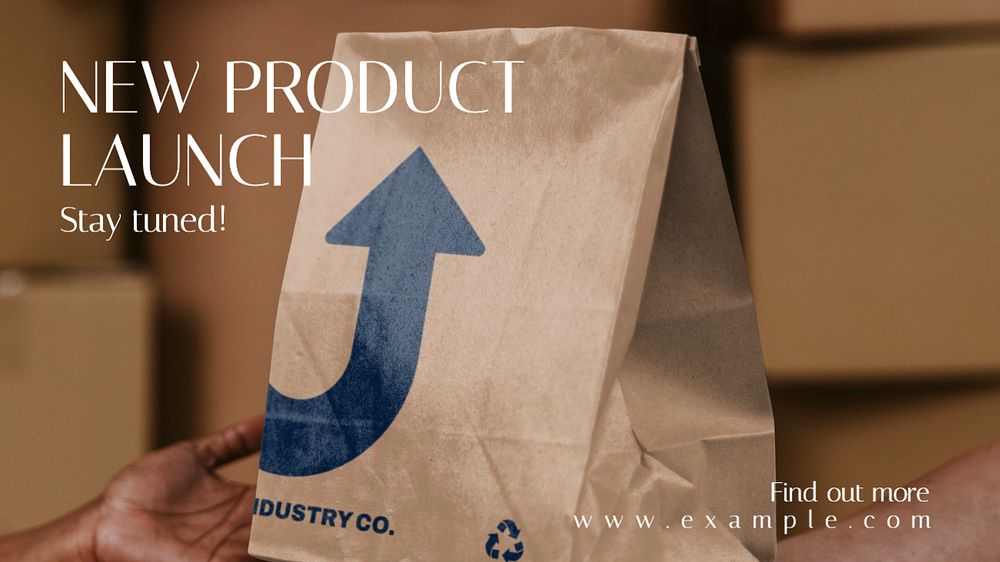 New product launch  blog banner template, editable text