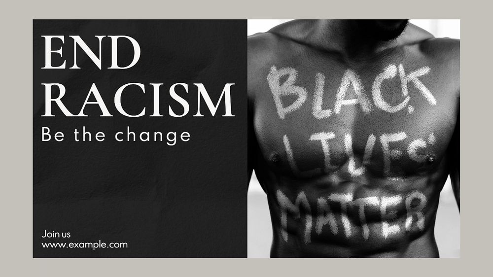 End racism blog banner template, editable design