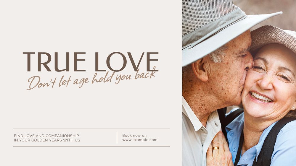 True love blog banner template, editable text