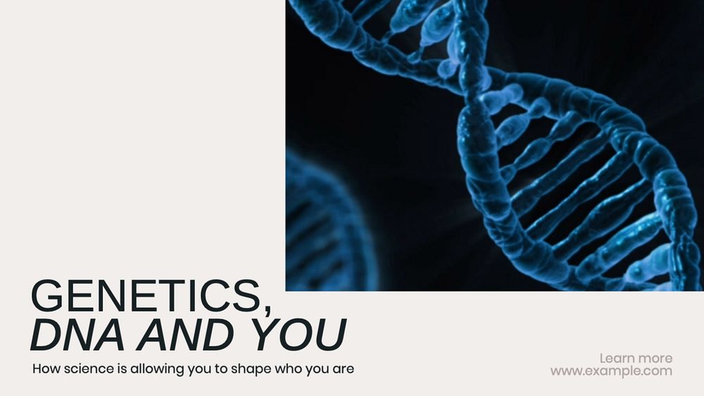 DNA test  blog banner template, editable text