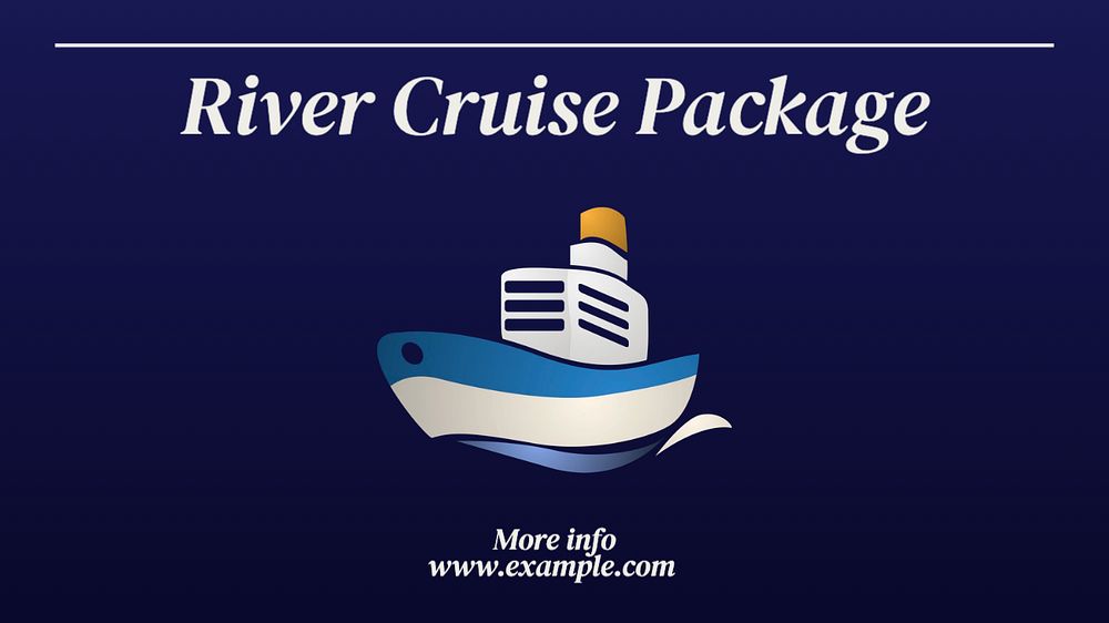 River cruise package  blog banner template, editable text