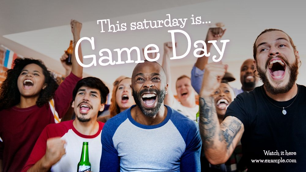 Game day  blog banner template, editable text