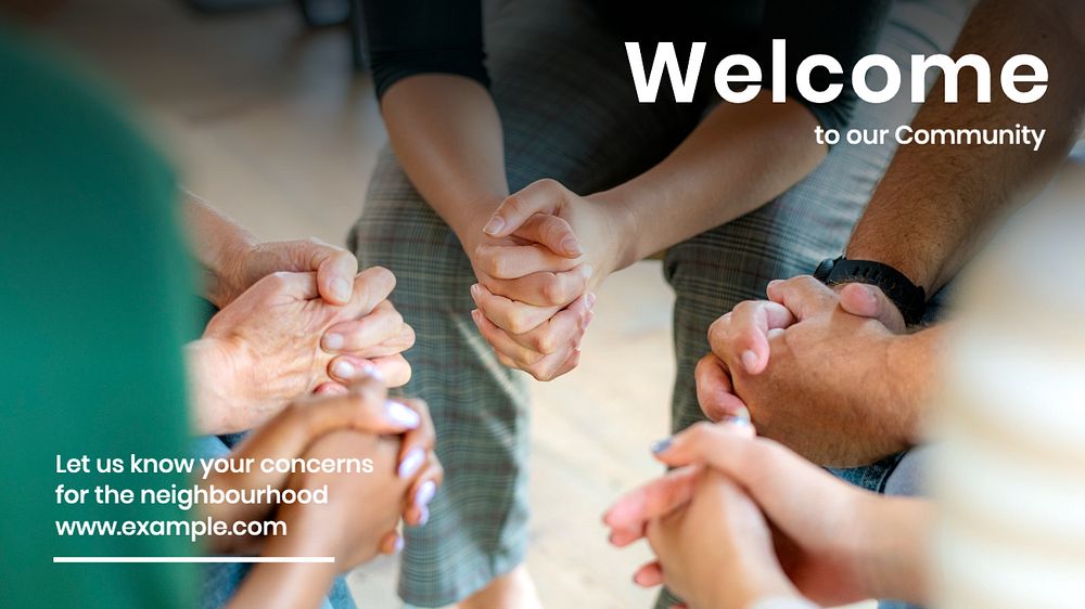 Welcome  blog banner template, editable text