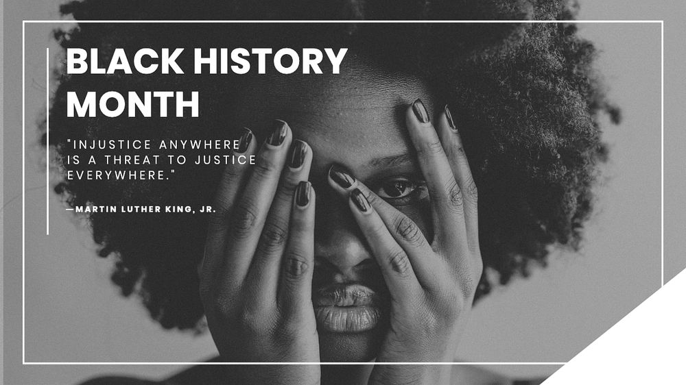 Black history month  blog banner template, editable text