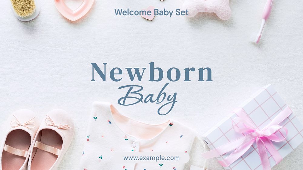 Baby essentials   blog banner template, editable text