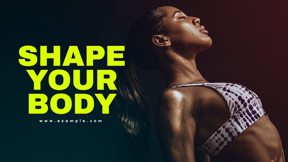 Shape your body  blog banner template, editable text