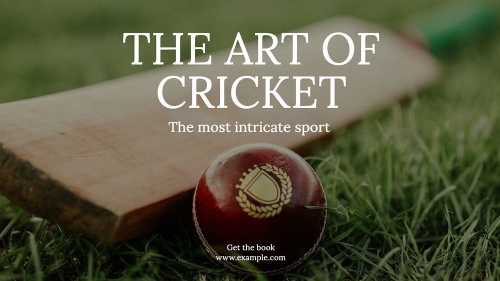 Cricket  blog banner template, editable text