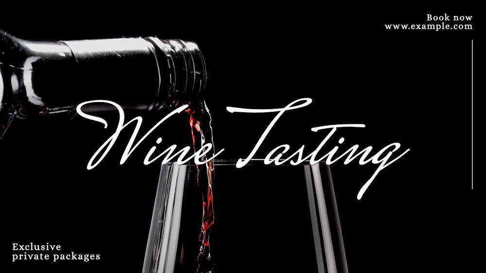 Wine tasting  blog banner template, editable text