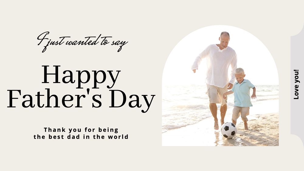 Father's day  blog banner template, editable text