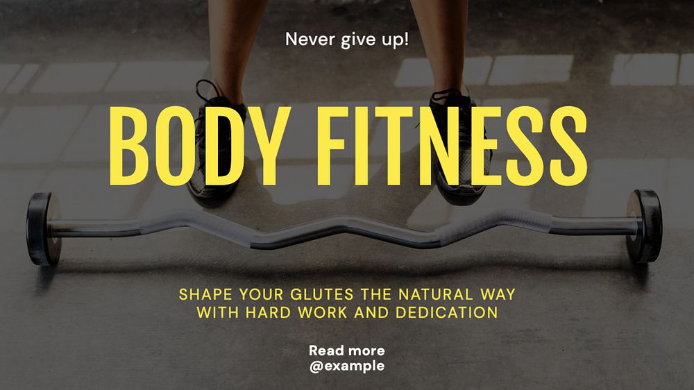 Fitness blog banner template, editable design