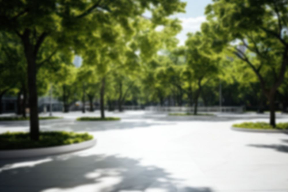 Editable blurred park backdrop