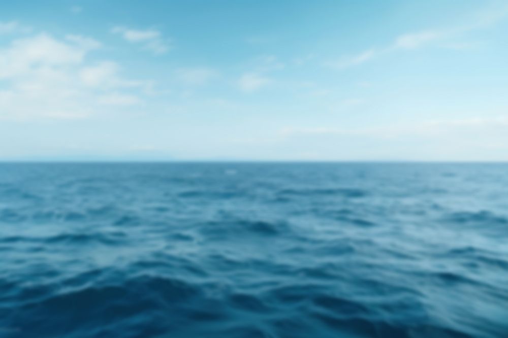 Editable blurred ocean backdrop